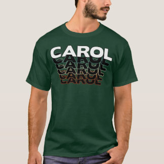 Carol Funny Retro Vintage Sunset Carol 80s 90s gir T-Shirt