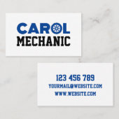Carol Mechanic Business Card Visitenkarte (Vorne/Hinten)