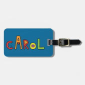 "Carol" Monster-Buchstaben Gepäckanhänger (Vorderseite horizontal)