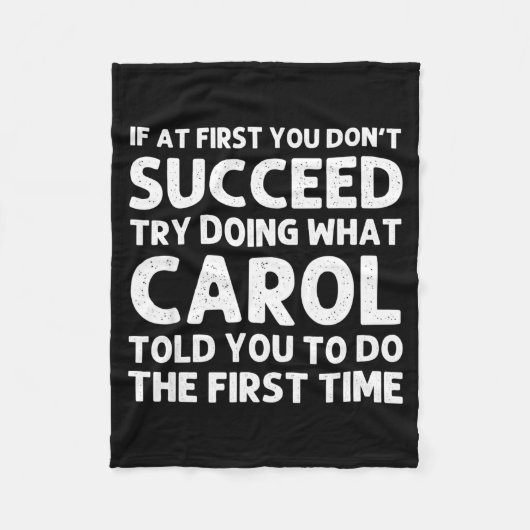 Carol Name D Birthday Funny Christmas J Fleecedecke (Vorderseite)