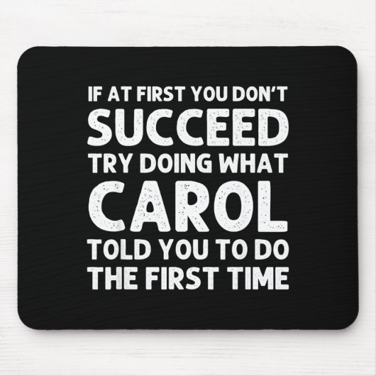 Carol Name D Birthday Funny Christmas J Mousepad (Vorne)