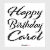 Carol Name Vorname black Sticker Geburtstag (Blatt)