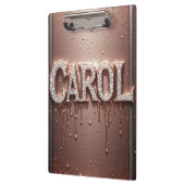🌸Carol Rose Gold Drip Glitter Notizen🌸 Klemmbrett (Links)