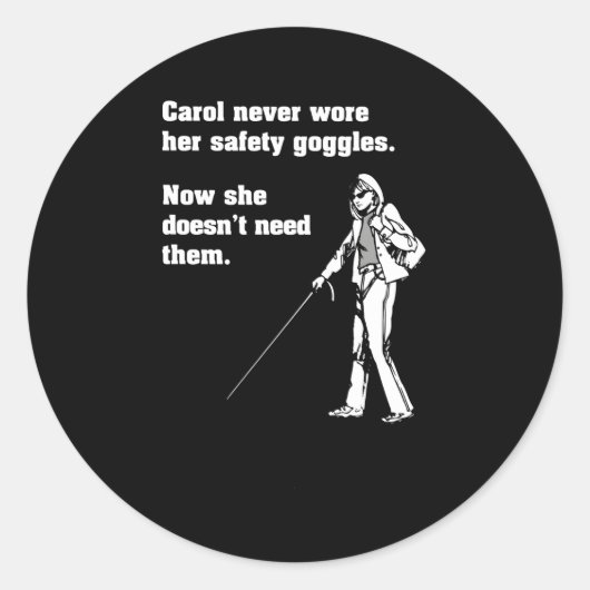 Carol Safety Goggles Science Chemistry Runder Aufkleber (Vorderseite)