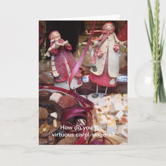 Carol-Sänger Feiertagskarte (Vorderseite)