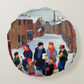 Carol-Sänger Rundes Kissen (Rückseite)