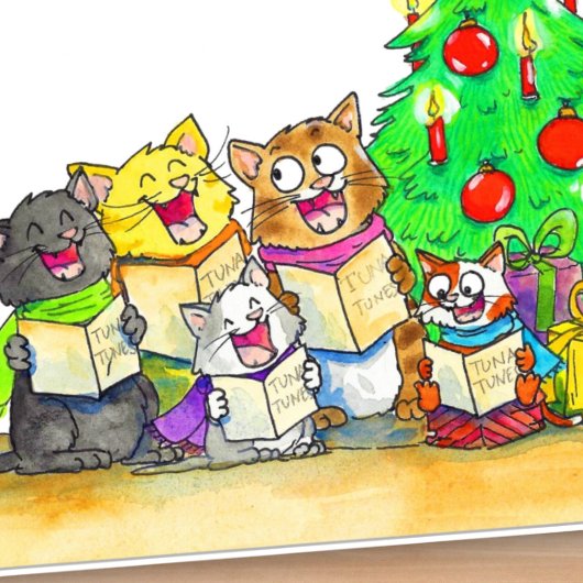 Carol Singing Cats Gruß Karte