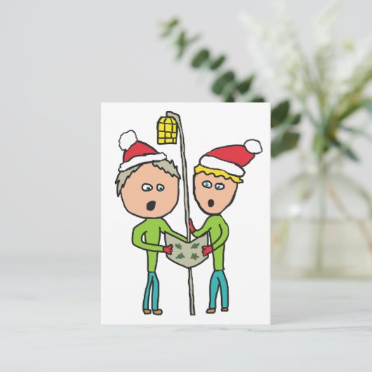 Carol Singing Postkarte (Stehend Vorderseite)