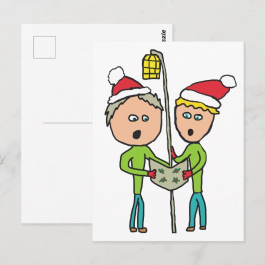 Carol Singing Postkarte (Vorne/Hinten)