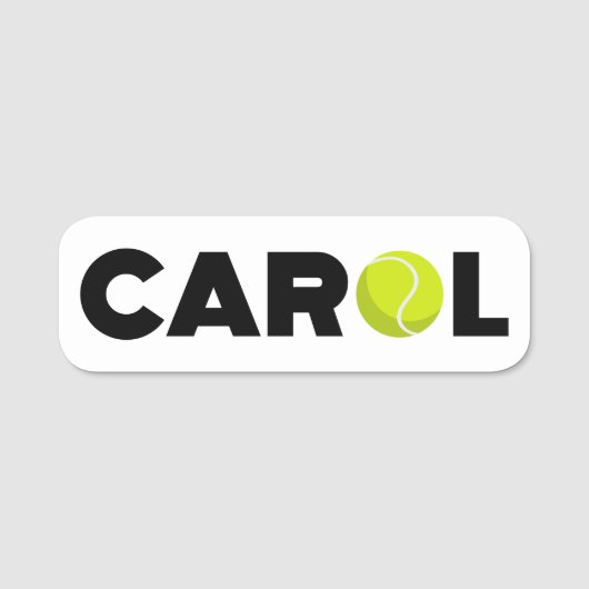 Carol Tennis Namensschild (Vorderseite)