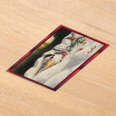 Carol the Chick-a-Dee with Mistletoe Acryleinladungen (Ablage )