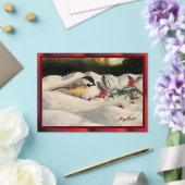 Carol the Chick-a-Dee with Mistletoe Acryleinladungen (In Situ (Hochzeit))