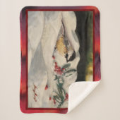 Carol the Chick-a-Dee with Mistletoe Sherpadecke (Vorderseite)