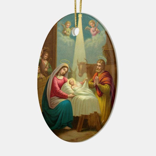 Carol-Verzierung KRW O heilige Nachtweihnachts Keramikornament (Links)