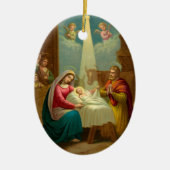 Carol-Verzierung KRW O heilige Nachtweihnachts Keramikornament (Vorne)