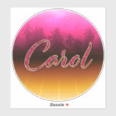 Carol Vorname Name golden pink Aufkleber Sticker (Blatt)