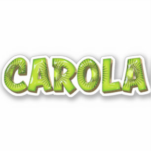 Carola Name Kiwi Design Aufkleber Sticker