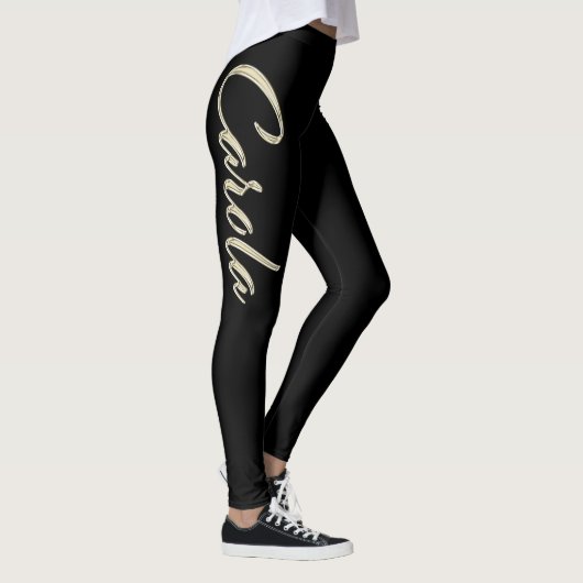 Carola white gold Handwriting Hose Leggings (Rechts)