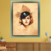 Carole Lombard Portrait von Charles Gates Sheldon Leinwanddruck (Insitu (Wohnzimmer))