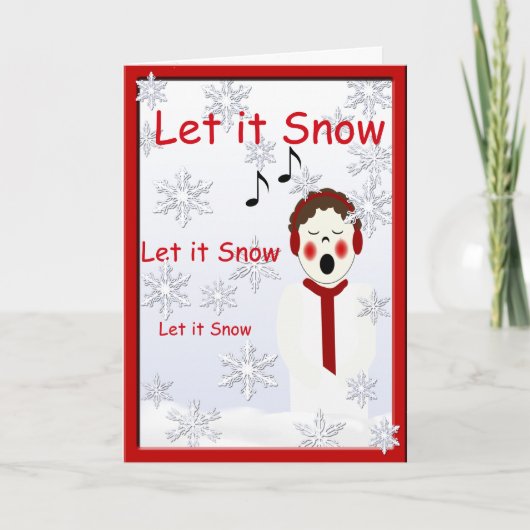 Caroler Boy Weihnachten lassen es schneegrüßen (Vorderseite)