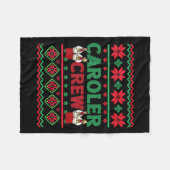 Caroler Crew Ugly Christmas Sweater Christmas Caro Fleecedecke (Vorderseite (Horizontal))