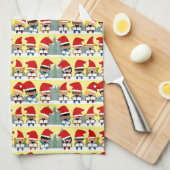 Carolers Christmas Geschirrtuch (Viertel Falte)