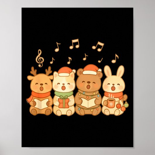 Carolers Kids Boys Girls Christmas Carolers Poster (Vorne)
