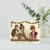Carolers Postkarte (Stehend Vorderseite)
