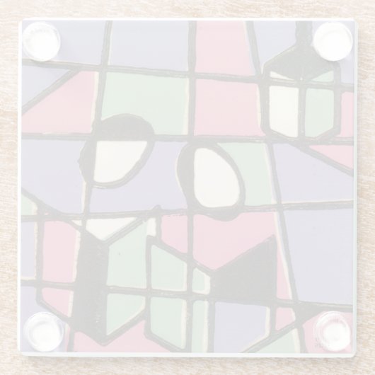 Carolers Stainglass Glasuntersetzer (Rückseite)