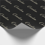 Carolin white gold Handwriting Geschenkpapier (Ecke)