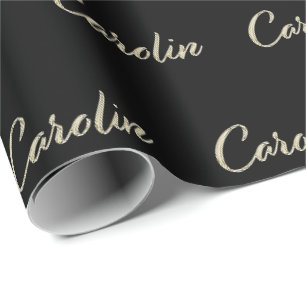 Carolin white gold Handwriting Geschenkpapier