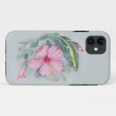 Carolina Anole & Hibiscus Case-Mate iPhone Hülle (Rückseite (Horizontal))
