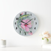 Carolina Anole & Hibiscus Große Wanduhr (Zuhause)