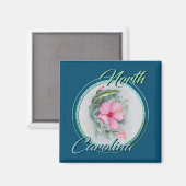 Carolina Anole & Hibiskus Magnet (Vorderseite/Rückseite)