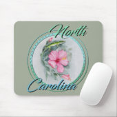 Carolina Anole & Hibiskus Mousepad (Mit Mouse)