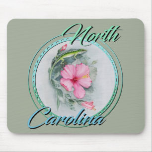 Carolina Anole & Hibiskus Mousepad