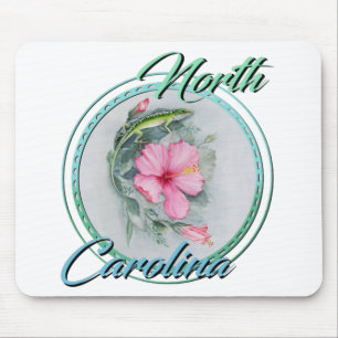 Carolina Anole & Hibiskus Mousepad