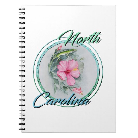 Carolina Anole & Hibiskus Notizblock (Vorderseite)