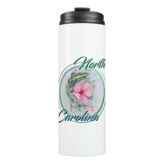 Carolina Anole & Hibiskus Thermosbecher (Vorderseite)