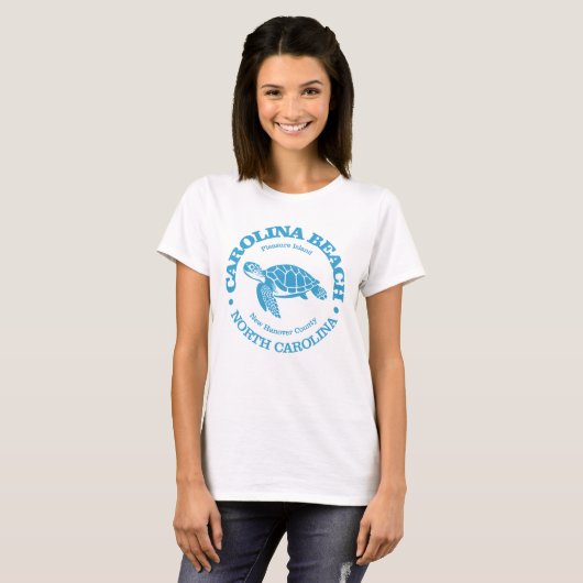 Carolina Beach (Meeresschildkröte) T-Shirt (Vorne ganz)
