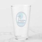 Carolina Beach North Carolina Palm Tree Birds Glas (Rückseite)