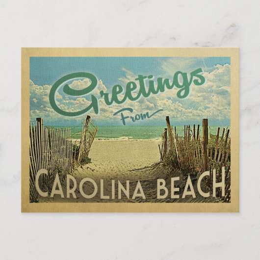 Carolina Beach Postcard Vintage Postkarte (Vorderseite)