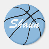 Carolina Blau / Light Blue Basketball Benutzerdefi Magnet (Vorne)