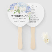 Carolina Bloom Bouquet | Hochzeitsprogramm Fächer (Vorne und Hinten)