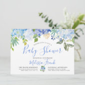 Carolina Bloom | Einladung der Babydusche (Stehend Vorderseite)