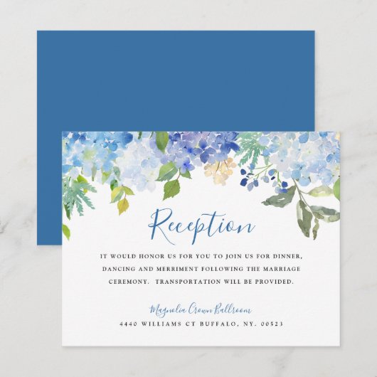 Carolina Bloom | Einladung des Empfangs (Vorne/Hinten)