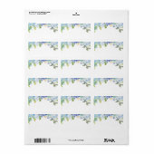 Carolina Bloom Watercolor | Leeradresse Adressaufkleber (Vorne)