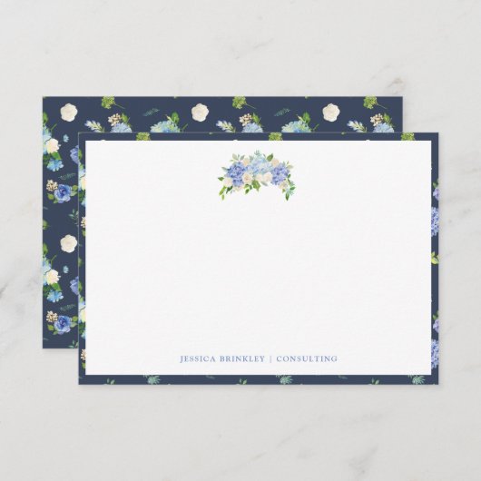 Carolina Bloom Wild Floral Custom Stationary Mitteilungskarte (Vorne/Hinten)
