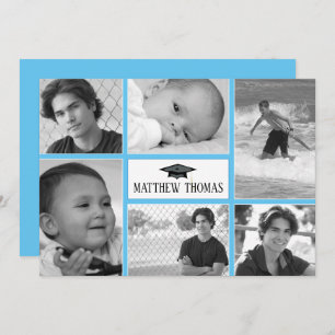 Carolina Blue Abschluss Einladung, 5" x 7" Einladung