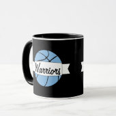 Carolina Blue Basketball Custom Team Name Coach Tasse (Vorderseite Links)